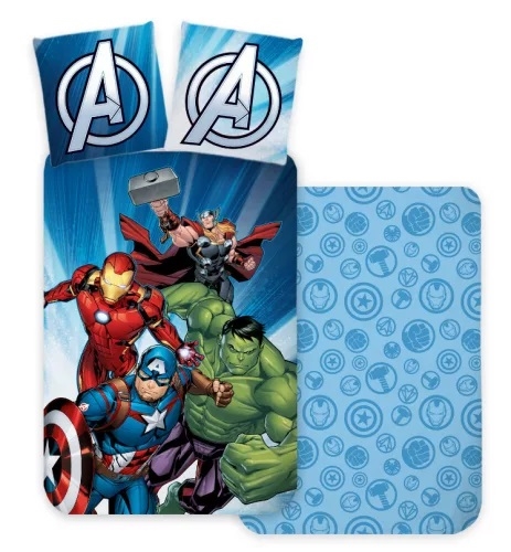 Avengers sengetøj blå , 140 * 200 cm